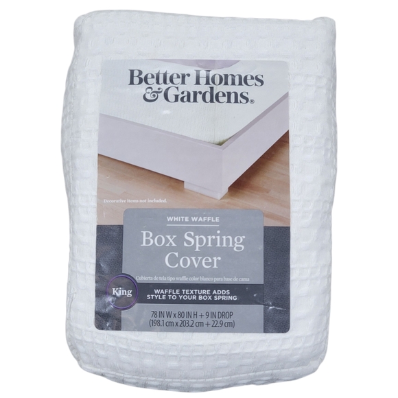 Better Homes And Gardens Other - Better Homes & Gardens King Size Box Spring Cover White Waffle Textured NEW